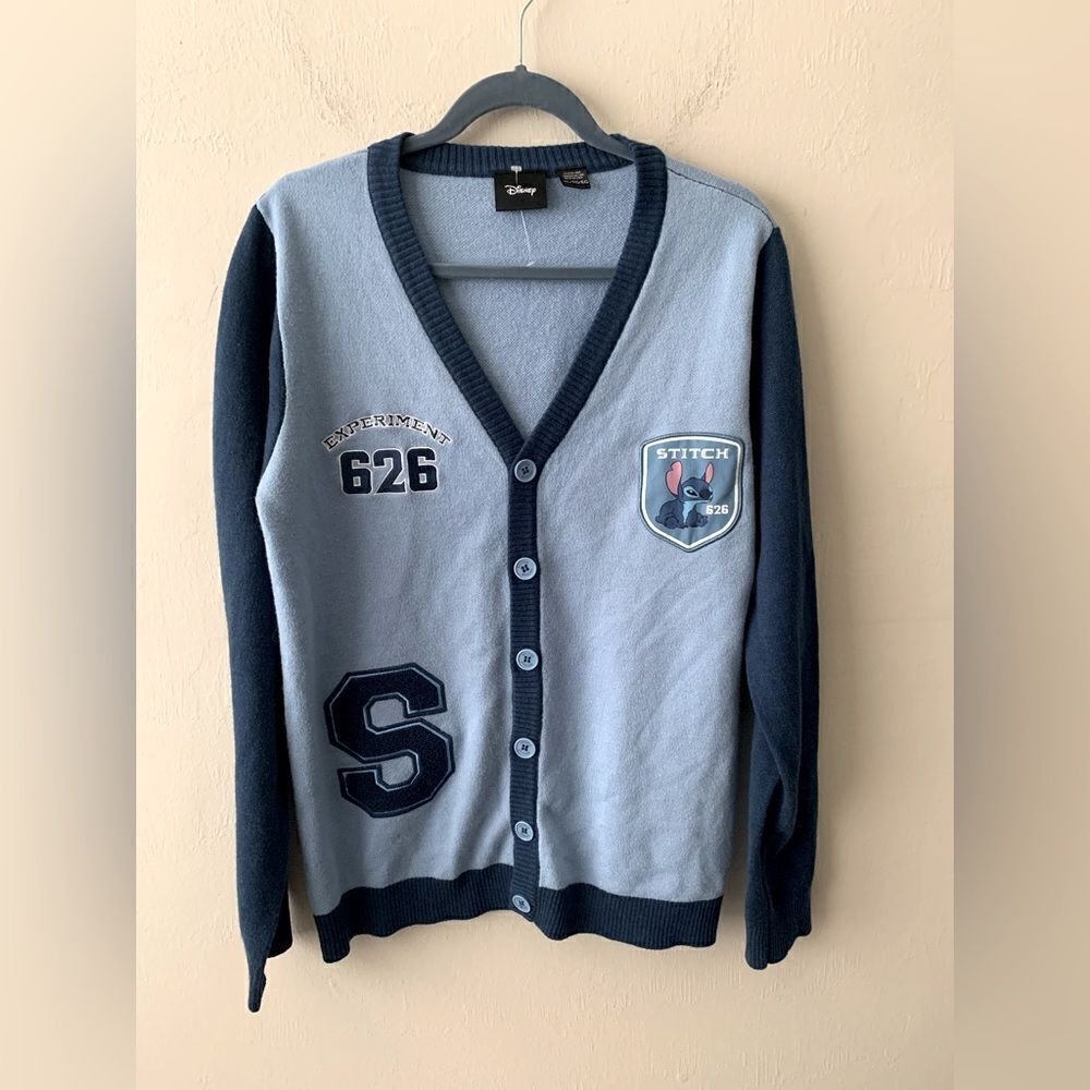 Disney blue Stitch cardigan size XL